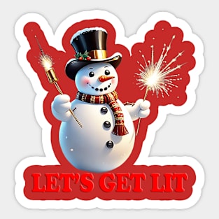 LET'S GET LIT Sticker